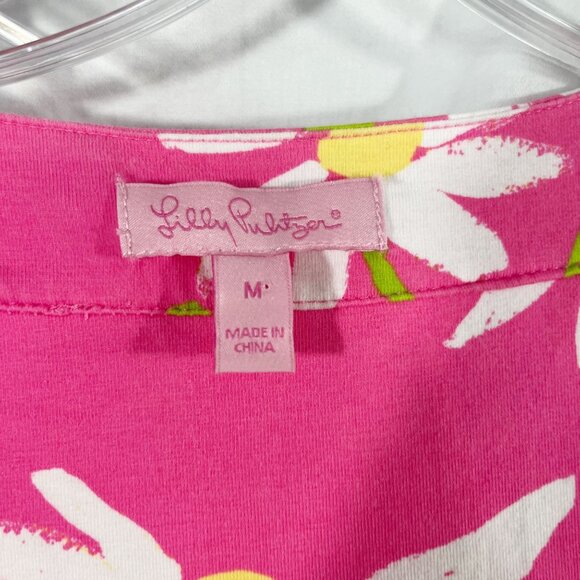 Lilly Pulitzer Talulah Fit & Flare Dress Hotty Pink Twirlers Floral Size MEDIUM - Picture 4 of 7